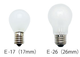 電球の口金のサイズ