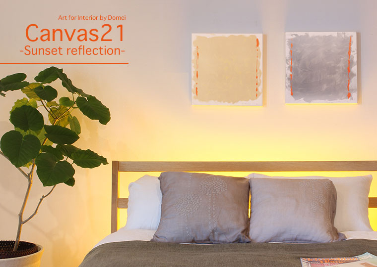 Art for interior Canvas21-Sunset reflection-